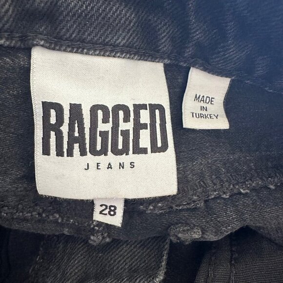Ragged Jeans shredder wide leg striped charcoal jeans 28 - Picture 5 of 7
